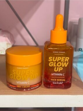 Sunday Essence Super Glow Up Vitamin C Face Serum and Vitamin C Day Cream